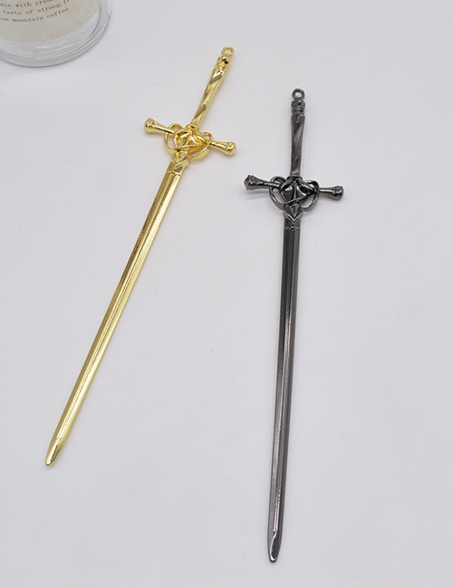 Fashion Gold Alloy Geometric Sword Hairpin
