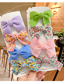 Fashion Yellow Bow [2 Piece Set] Small Floral Bow Children Hairpin
