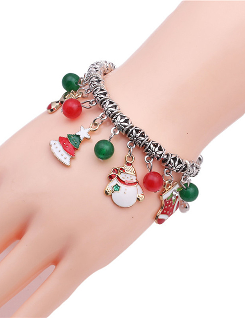 Fashion Christmas Tree Lobster Clasp Christmas Tree Snowman Christmas Bracelet