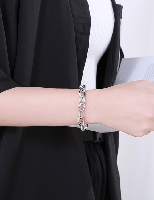 Fashion 1# Titanium Steel O-chain Ot Buckle Bracelet