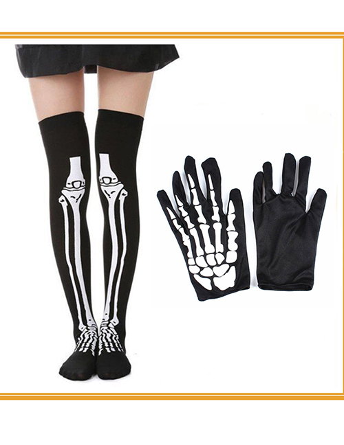 Fashion Blood Gloves Halloween Print Gloves