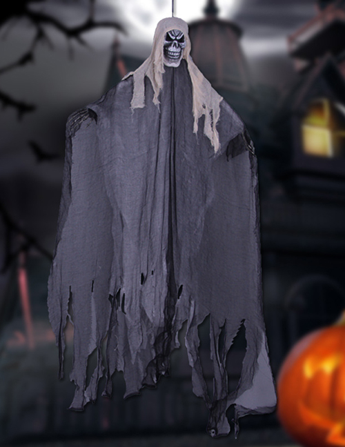 Fashion Grey Hangman Halloween Voice-activated Luminous Hanging Ghost (with Electronics)