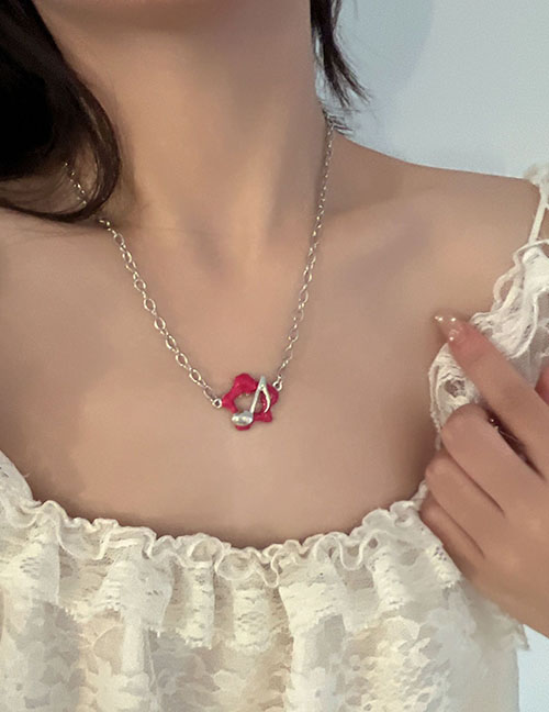 Fashion Necklace Alloy Drip Oil Flower Necklace