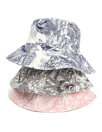 Sombrero De Pescador Con Efecto Tie-dye De Pintura En Tinta