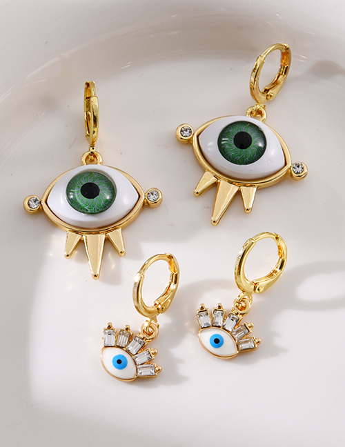 Fashion Golden 1 Alloy Diamond Eye Drop Earrings