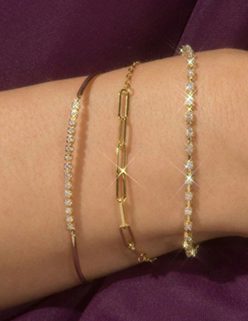 Fashion Gold - Style 3 Metal Geometric Chain Bracelet