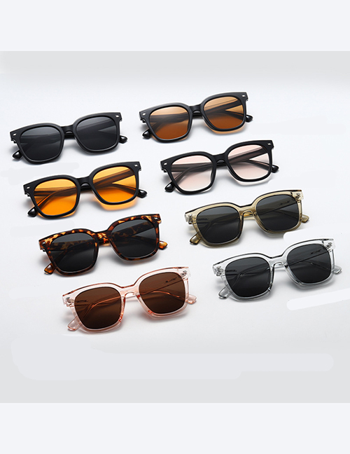 Fashion Transparent Tea Box Tea Tablets Pc Rice Nail Large Frame Sunglasses
