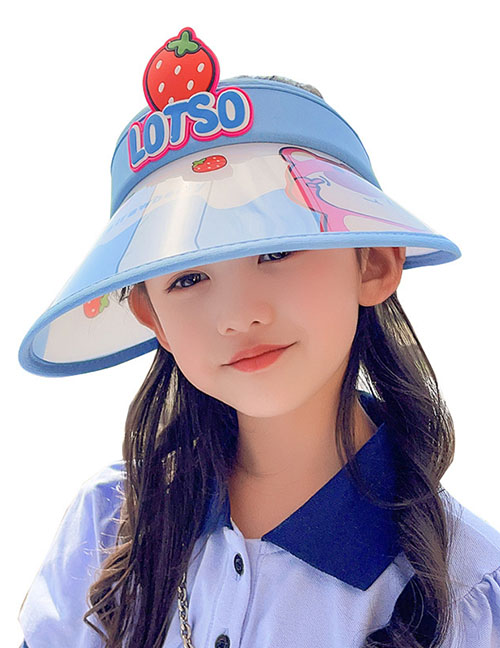 Fashion Rose Red Polyester Cartoon Large Eaves Empty -top Children's Solar Cap