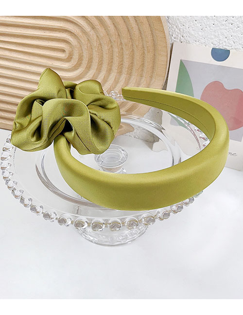 Fashion Green Headband Fabric Wide Brim Headband