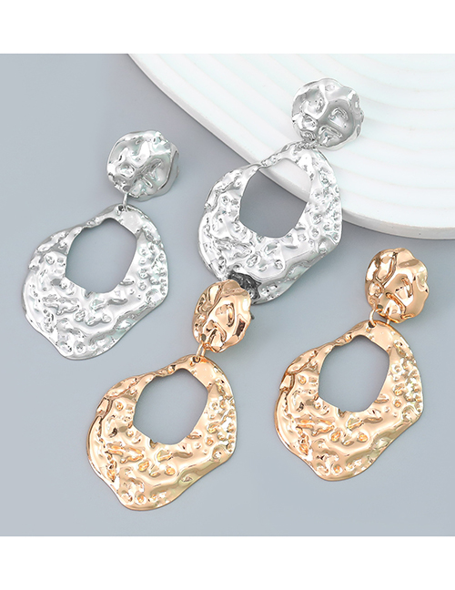 Fashion Silver Alloy Geometric Irregular Stud Earrings