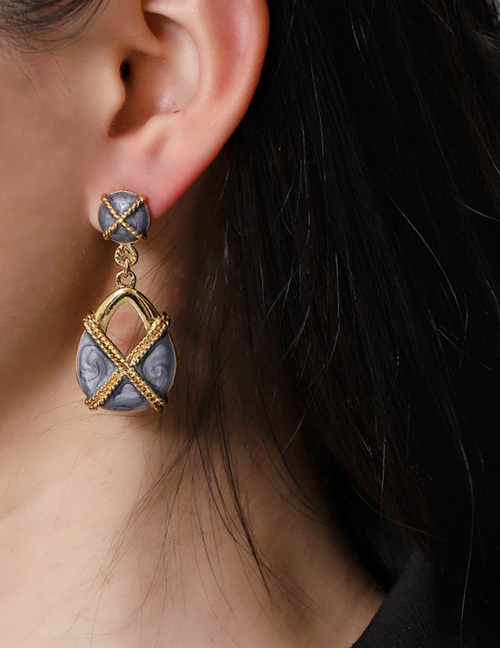 Fashion Gold Alloy Geometric Irregular Earrings
