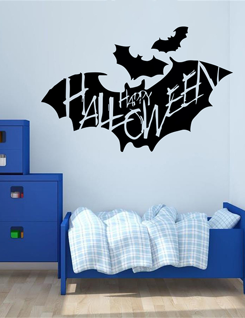 Fashion Black Halloween Bat Wall Sticker