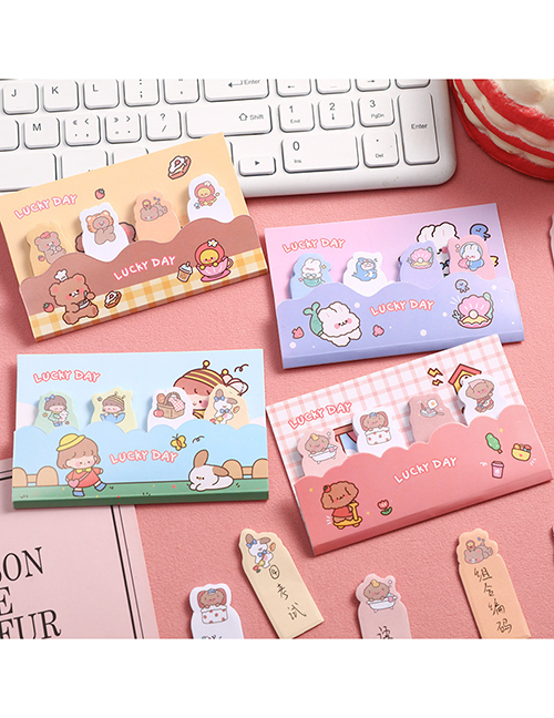 Fashion Winter Teddy Paper Cartoon Sticky Notes