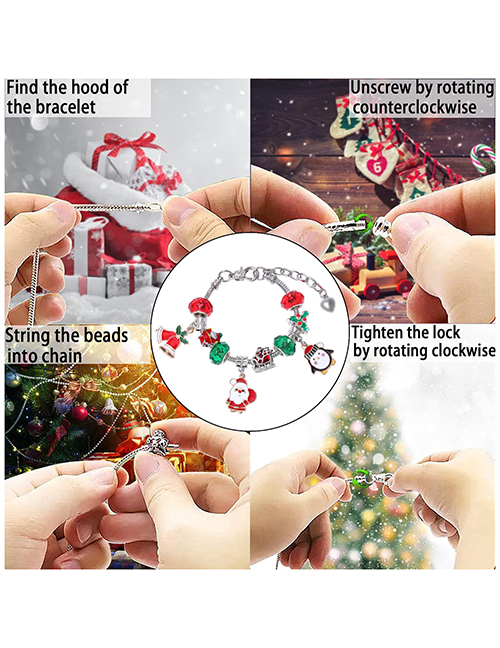 Calendario De Navidad Diy Beaded Kids Bracelet Set Blind Box