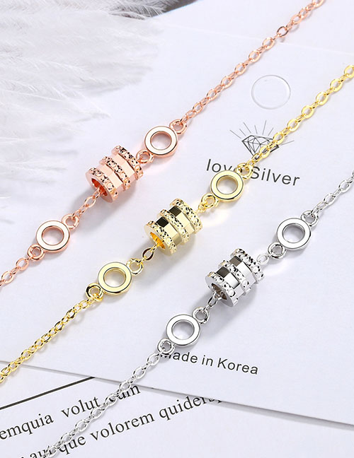 Fashion Double Layer Gold Brass Diamond Waist Chain Bracelet
