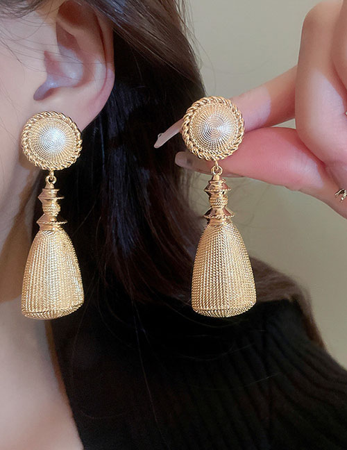 Fashion Ear Clip - Gold Alloy Geometric Earring Ear Clip