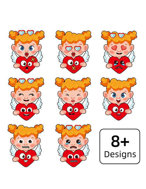 Fashion A Set Of 25 Sheets (including 1 Cover) Cartoon Love Tanabata Emoji Stickers