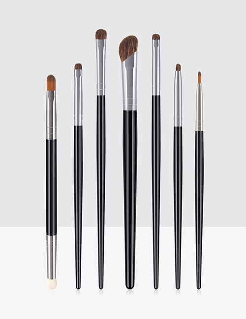 Fashion Black 7pcs Makeup Brush Set