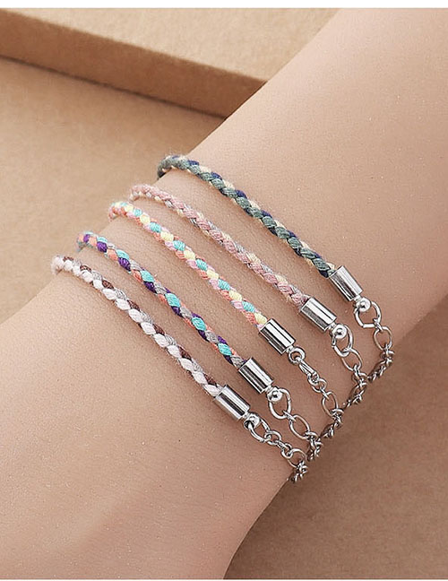 Fashion Color Colorful Cord Bracelet Set