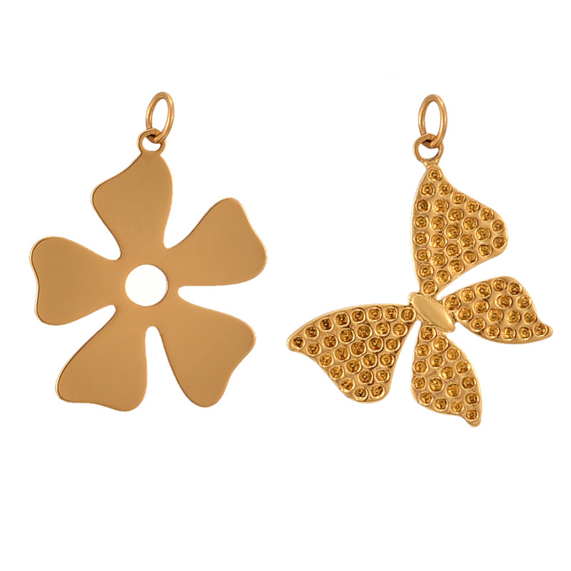 Fashion Golden 1 Copper Flower Pendant Accessories