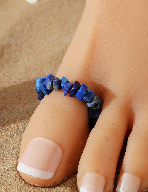 Fashion Pink Alloy Stone Beaded Ankle Ring