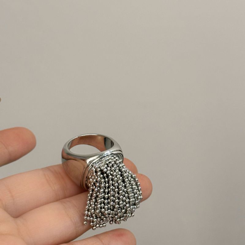 Fashion Silver Multi-layered Tassel Ring