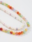 Fashion Color Random Imitation Pearl Resin Beaded Multilayer Necklace