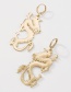 Fashion Gold Color Alloy Dragon Earrings