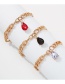 Fashion Red Micro-inlaid Drop Diamond Chain Bracelet