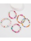 Fashion Color (random) Colorful Rice Beads Beaded Soft Ceramic Bracelet Set