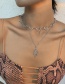 Fashion Silver Color Double Hollow Heart Snake Necklace
