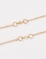 Fashion Gold Color Alloy Ring Stitching Necklace