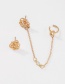 Fashion Gold Color Alloy Hollow Flower Asymmetrical Earrings