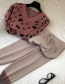 Fashion Red Leopard Print V-neck Sweater And Trousers