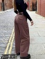 Fashion Brown High-rise Straight-leg Denim Trousers