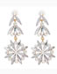Fashion Silver Color Alloy Diamond Geometric Earrings