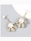 Fashion Gold Color Alloy Rhinestone Pearl Earrings