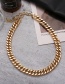 Fashion Gold Alloy Cuban Chain Necklace