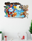 Fashion 42*57cm In Bag Packaging Christmas Glass Wall Sticker