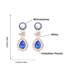 Fashion Blue Alloy Diamond And Pearl Drop Earrings