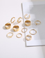 Fashion Gold Alloy Hollow Heart Butterfly Chain Open Ring Set