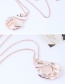 Fashion Rose Gold Swan Pendaant Decorated Long Necklace