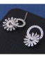 Fashion Rose Gold Full Diamond Decorated Snowflake Earrings