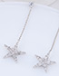 Fashion Siver Color Star Shape Decorated Earrings