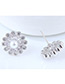 Simple Silver Color Diamond&pearl Decorated Earrings