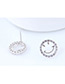 Sweet Silver Color Smiling Face Shape Design Earrings