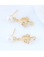 Fashion Gold Color Umbrella Shape Decorated Earrings