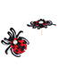 Fashion Red Ladybug Shape Decorated Earrings