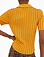 Fashion Yellow Button Decorated Shirt