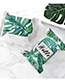 Fashion Green+white+black Leaf Pattern Decorated Tissue Box